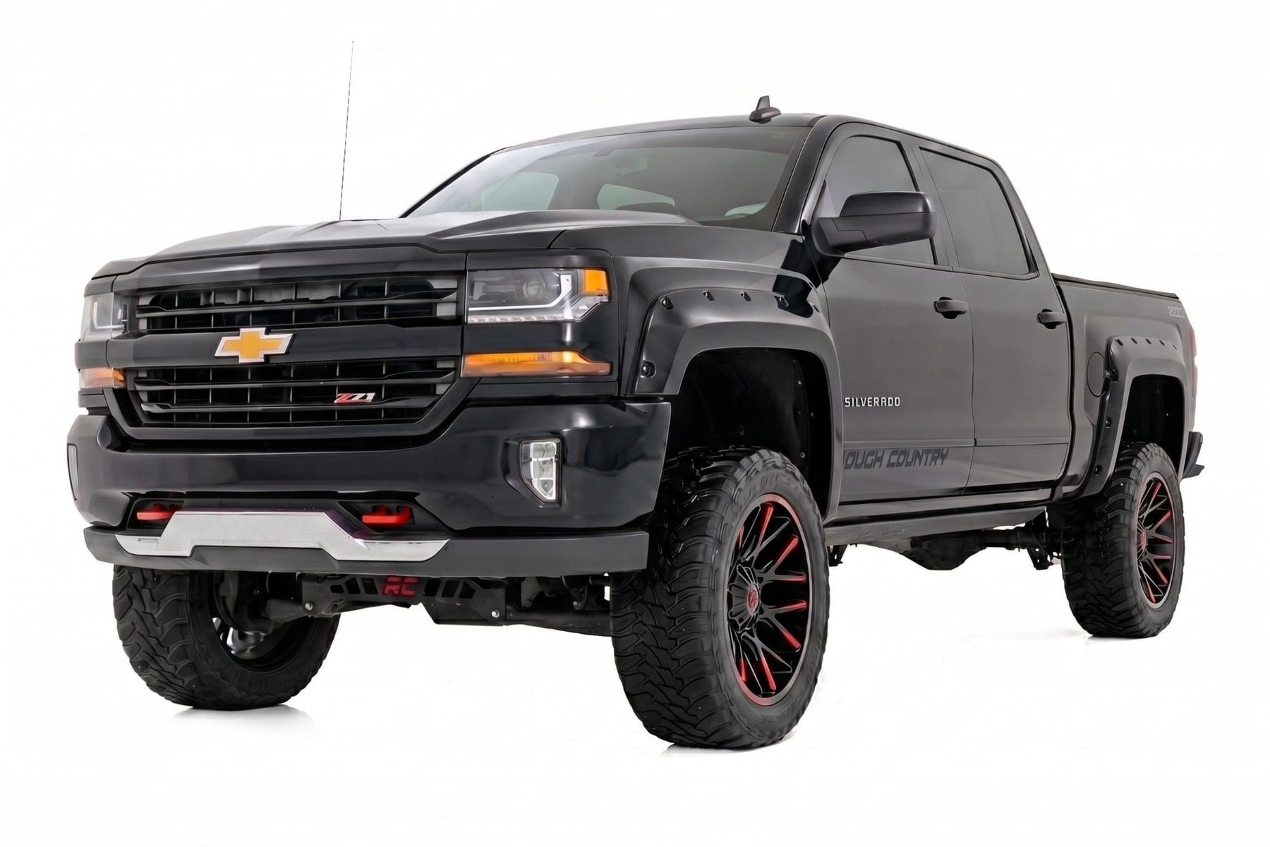 Pocket Fender Flares | 6'7" & 8' Bed | GB8 Mosaic Black | Chevy Silverado 1500 (14-18)/2500HD