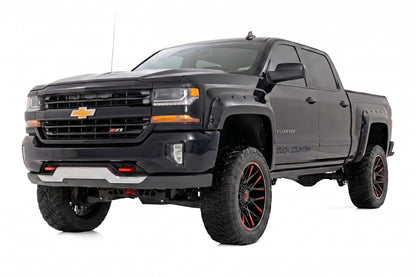 Pocket Fender Flares | 6'7" & 8' Bed | GB8 Mosaic Black | Chevy Silverado 1500 (14-18)/2500HD