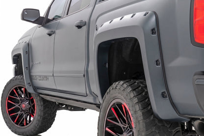 Pocket Fender Flares | 6'7" & 8' Bed | GPA Graphite | Chevy Silverado 1500 (14-18)/2500HD