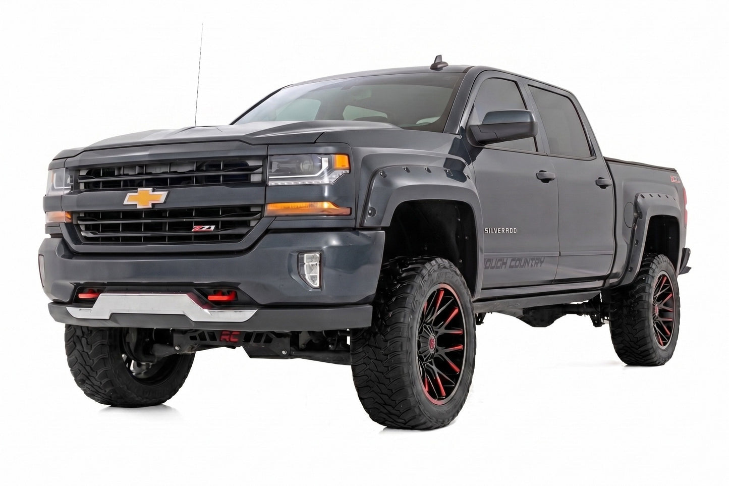 Pocket Fender Flares | 6'7" & 8' Bed | GPA Graphite | Chevy Silverado 1500 (14-18)/2500HD