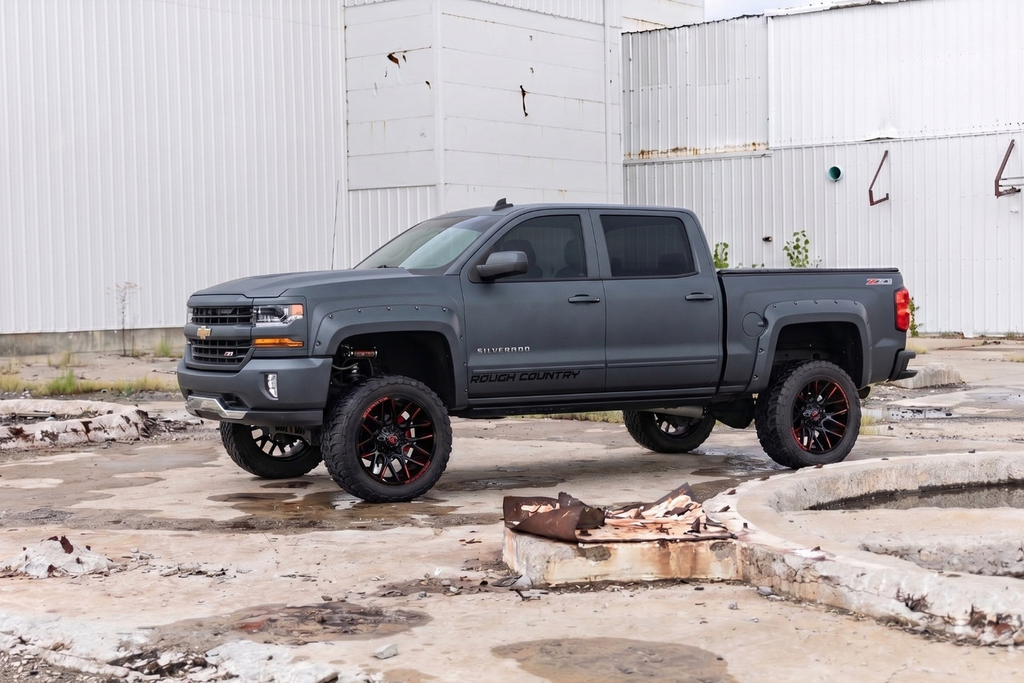 Pocket Fender Flares | 6'7" & 8' Bed | GPA Graphite | Chevy Silverado 1500 (14-18)/2500HD