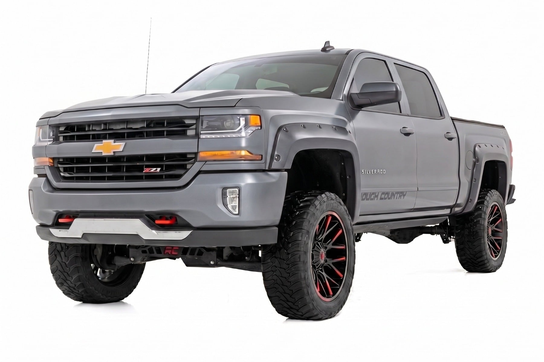 Pocket Fender Flares | 6'7" & 8' Bed | G9K Satin Steel | Chevy Silverado 1500 (14-18)/2500HD