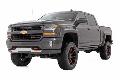 Pocket Fender Flares | 6'7" & 8' Bed | GJI Shadow Gray | Chevy Silverado 1500 (14-18)/2500HD