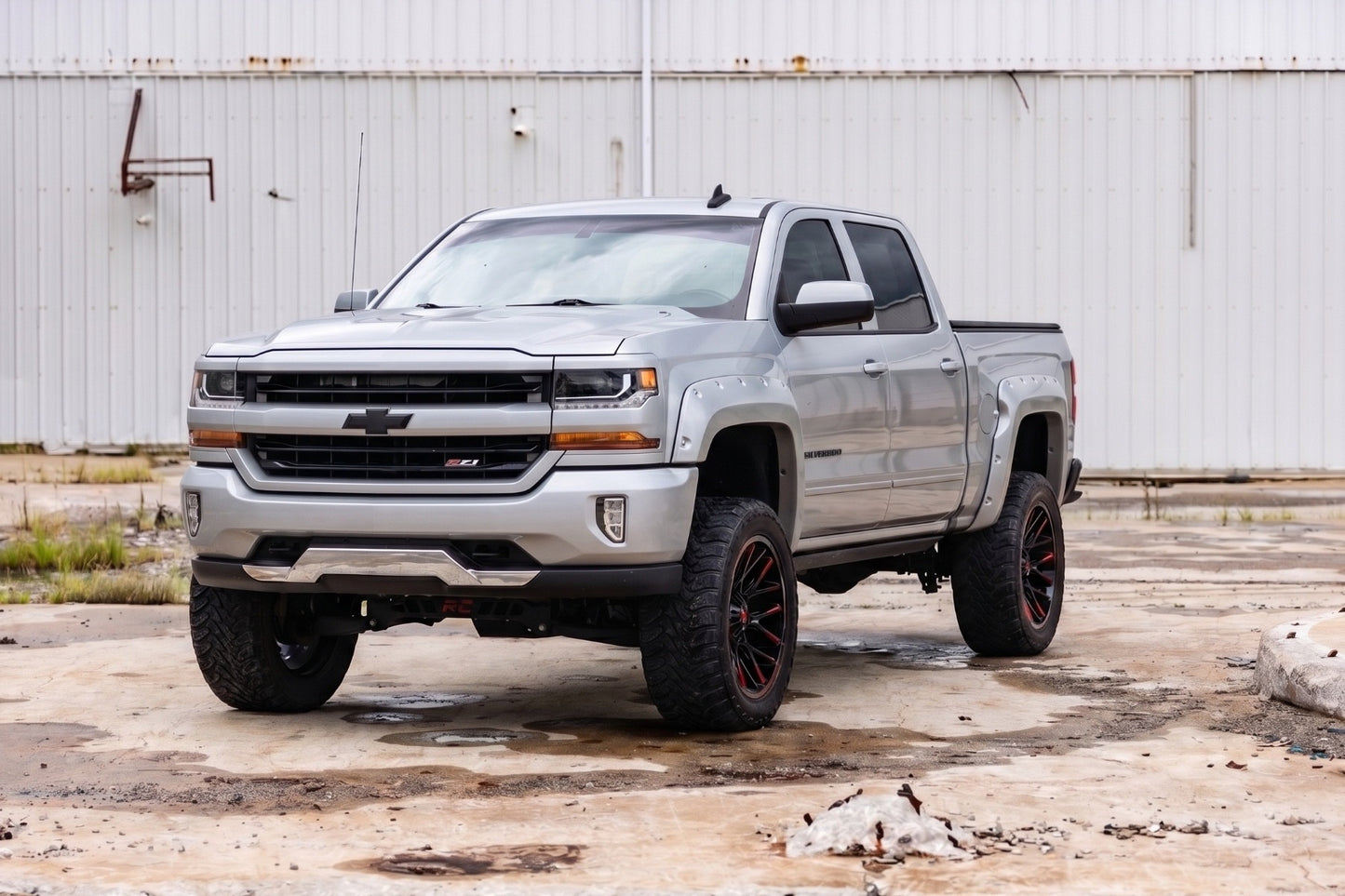 Pocket Fender Flares | 5'9" Bed | GAN Silver Ice Metallic | Chevy Silverado 1500 (14-18 & Classic)