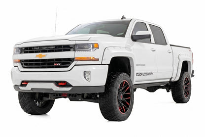 Pocket Fender Flares | 5'9" Bed | GAZ Summit White | Chevy Silverado 1500 (14-18 & Classic)