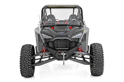 30" Single Row Light Mount | Front | Black Series | White DRL | Polaris RZR Turbo R 