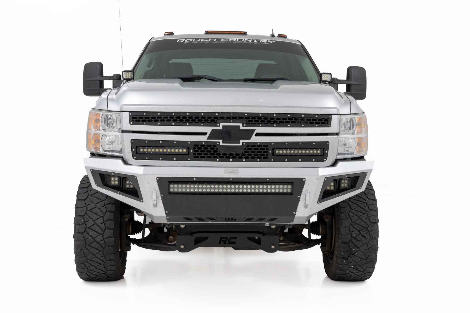 LED Light | Ditch Mount | 2" Black Pair | White DRL | Chevy 1500 (2007-2013)
