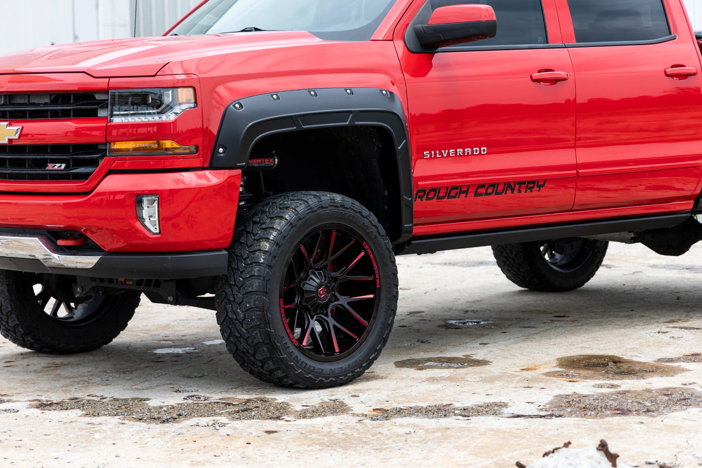 Defender Fender Flares | 5'9" Bed  | G7C Red Hot | Chevy Silverado 1500 (14-18 & Classic)