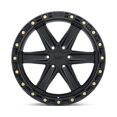 BRHDS 18X9 6X5.5 B-BLK-BRASSBLT 12MM