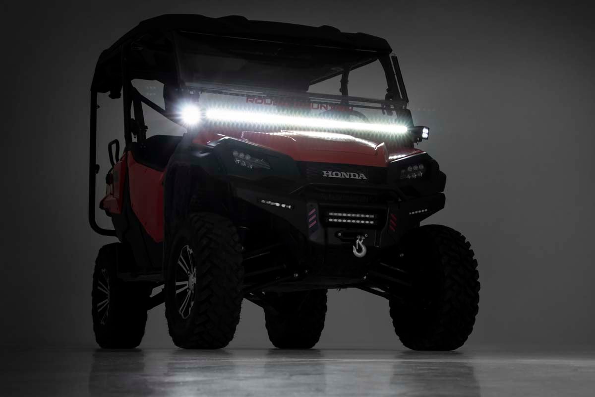 LED Light Kit | Cage Mount | 50" Black Single Row | White DRL | Honda Pioneer (16-22)