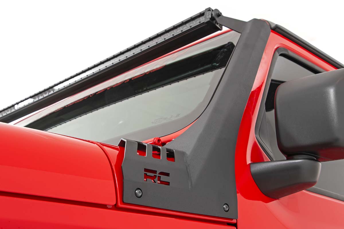 LED Light Kit | Windshield | 50" BLK Dual Row | WHT DRL | Jeep Gladiator JT/Wrangler JL (18-24)