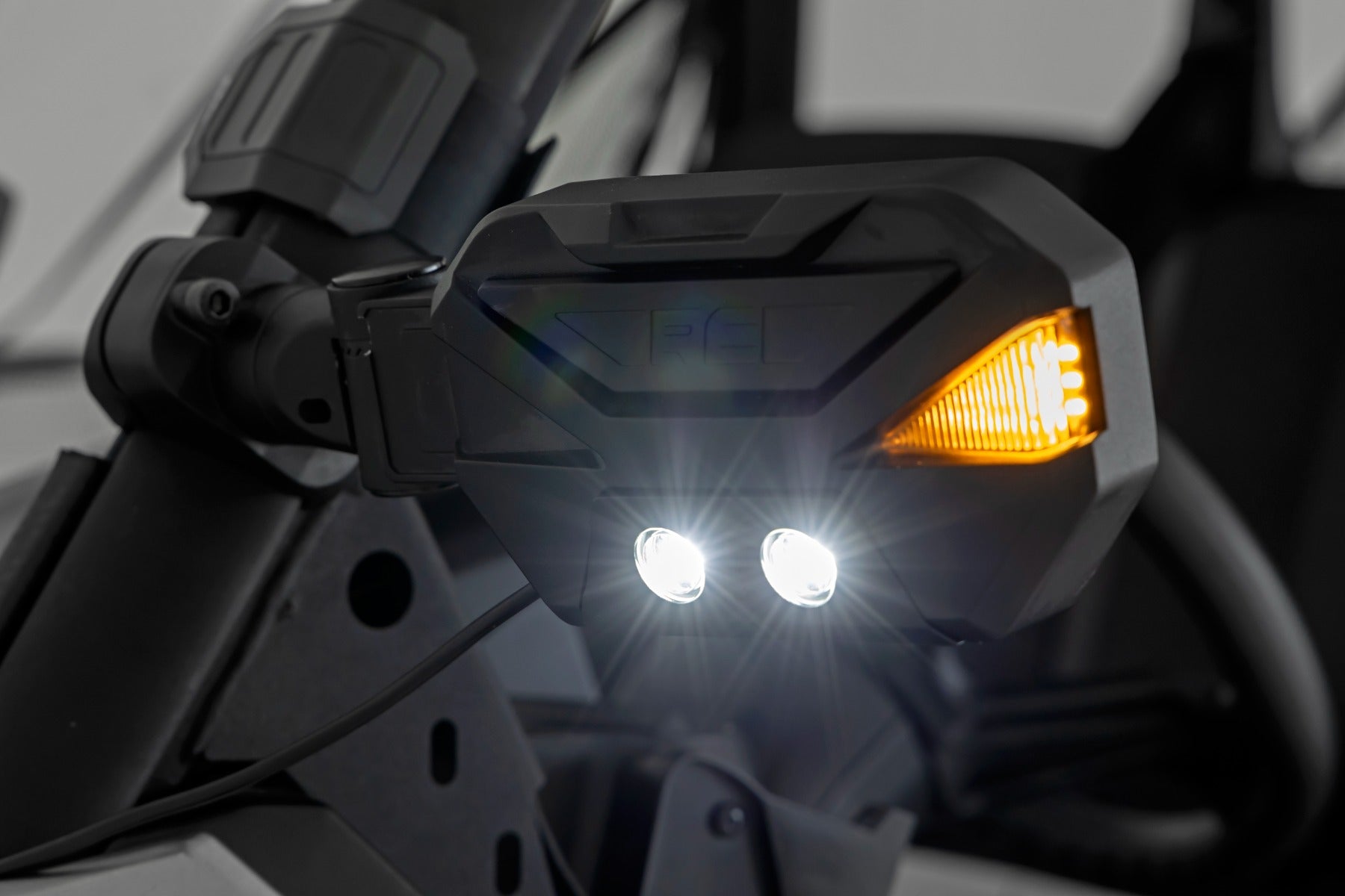 UTV Aluminum Side Mirrors w/Turn Signal (Pro-Fit Cages | Universal)