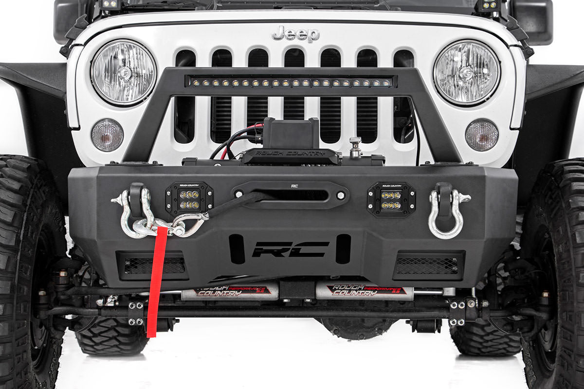 FR Bumper | Stubby | Hoop | BLK LED | Jeep Gladiator JT/Wrangler JK & JL/Wrangler Unlimited 