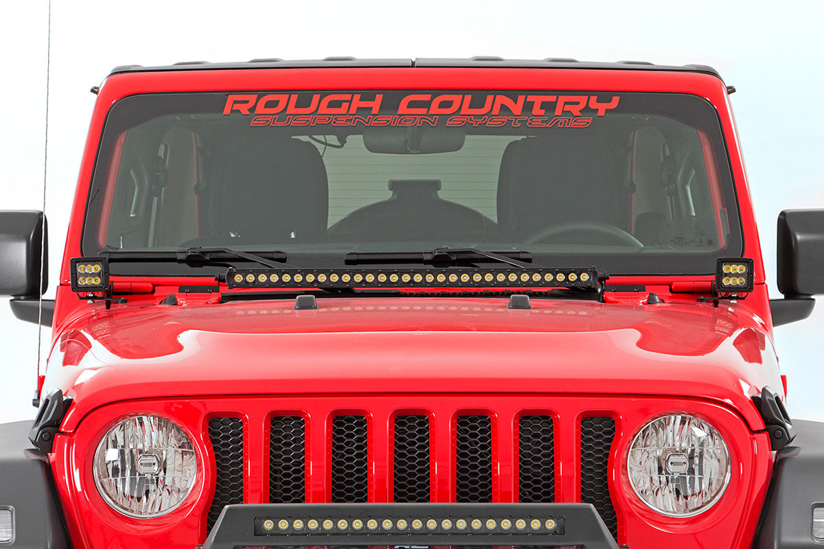 LED Light Kit | Hinge Mount | 2" Black Pair | Amber DRL | Jeep Gladiator JT/Wrangler JL (18-24)
