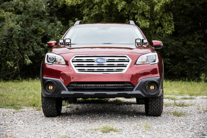 LED Light Kit | Fog Mount | 2" Black Pair | Amber DRL | Subaru Outback (15-19)