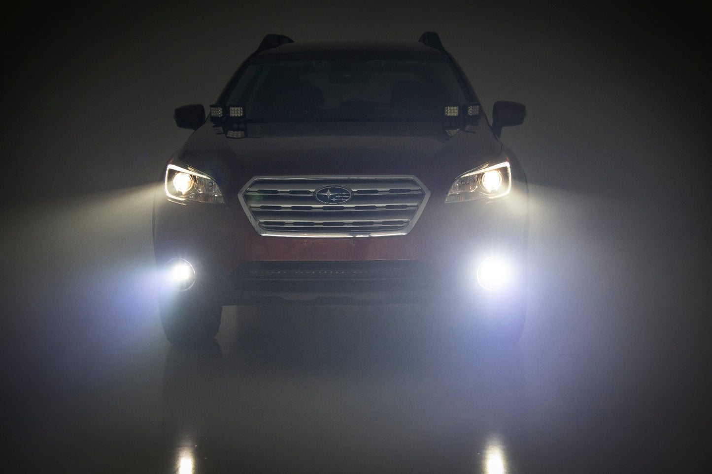 LED Light Kit | Fog Mount | 2" Black Pair | Amber DRL | Subaru Outback (15-19)