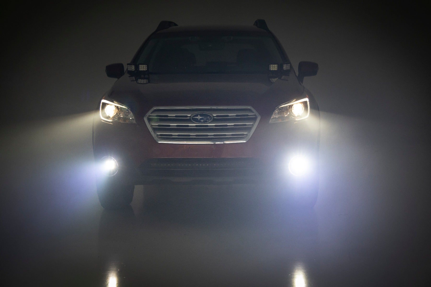 LED Light Kit | Fog Mount | 2" Black Pair | Amber DRL | Subaru Outback (15-19)