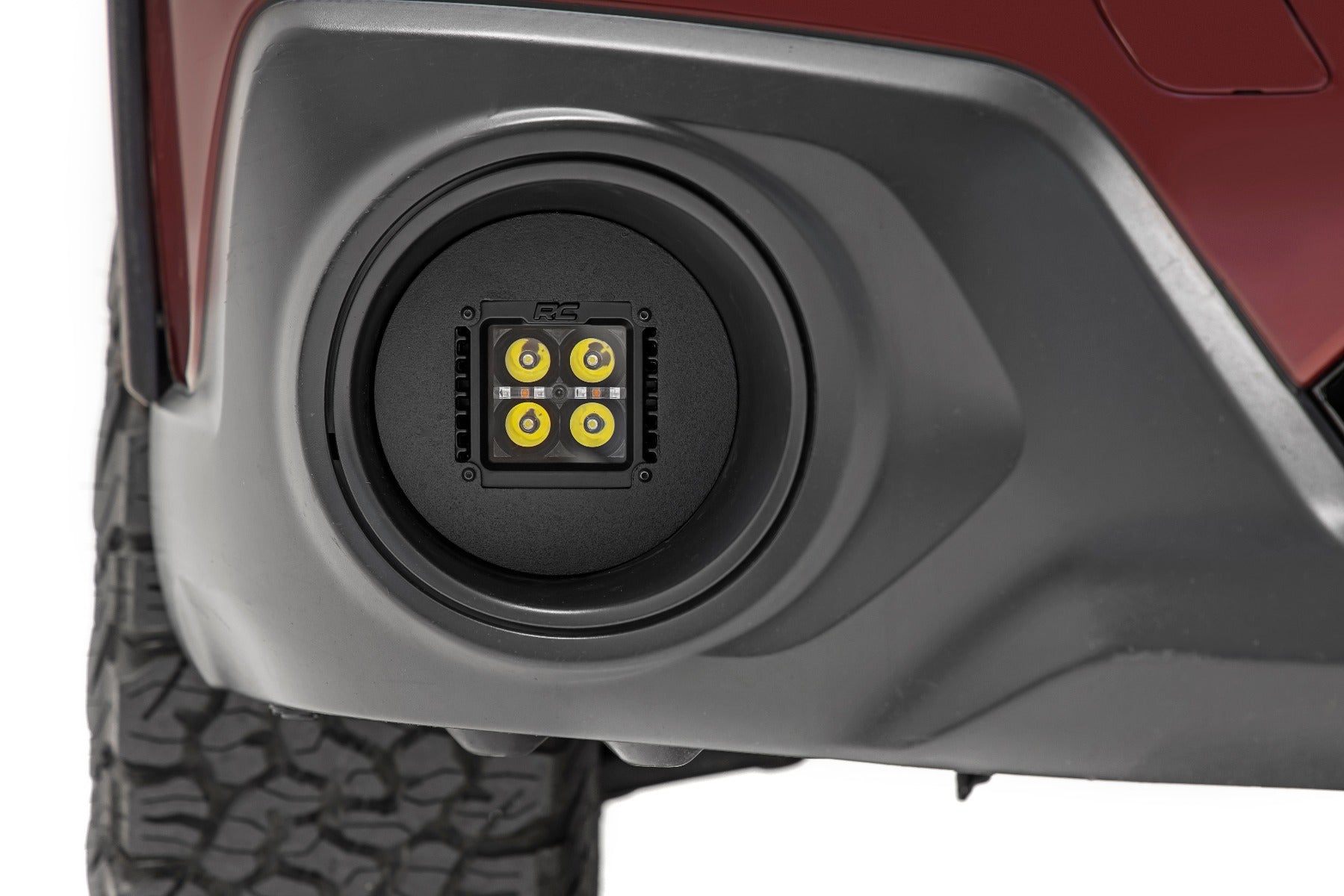 LED Light Kit | Fog Mount | 2" Black Pair | Amber DRL | Subaru Outback (15-19)