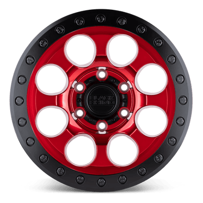 BR RIOT BL 17X8.5 6X135 +0 87 CDY RED BK