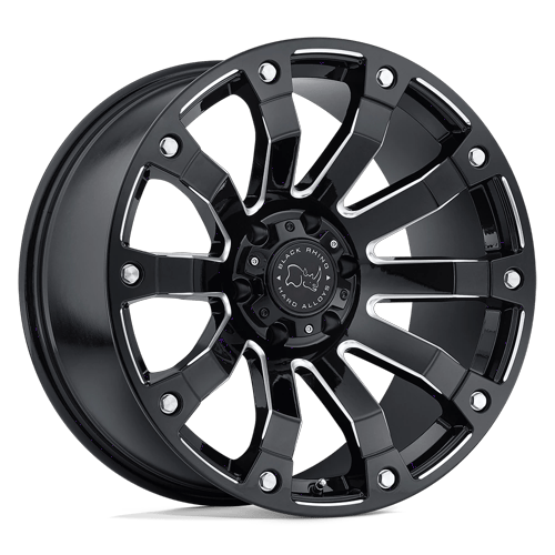 BRSLK 18X9 6X5.5 G-BLK-MILL 12MM
