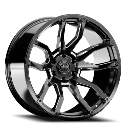 Torque Impact | Gloss Black w/Milled Accents | 20x9 | 8x180 | 0mm