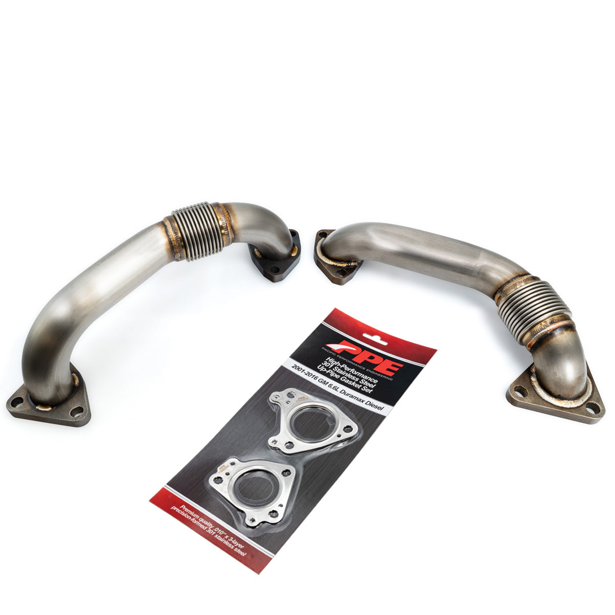 2001-2022 GM 6.6L Duramax OEM Length Replacement High Flow Up-Pipes 01CA, 01-04 FED