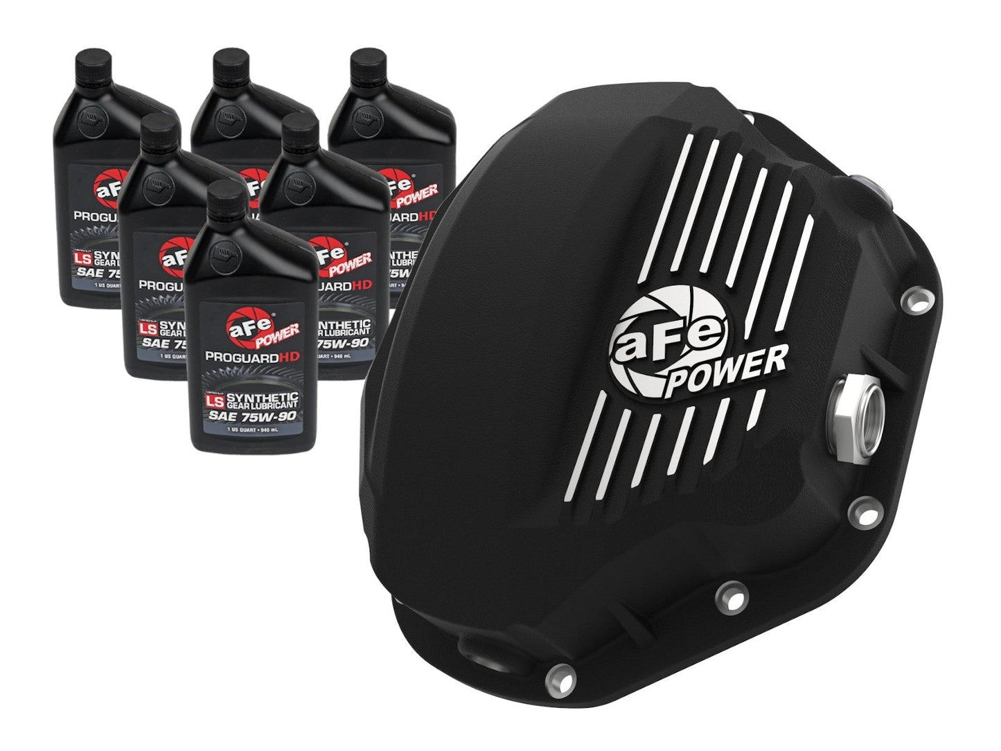 aFe POWER Pro Series Rear Differential Cover Black w/ Gear Oil