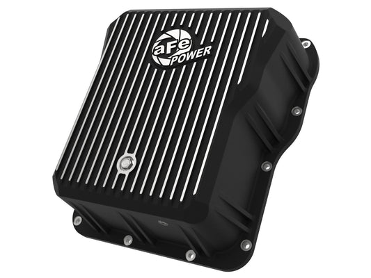 aFe POWER Pro Series Transmission Pan Black w/ Machined Fins