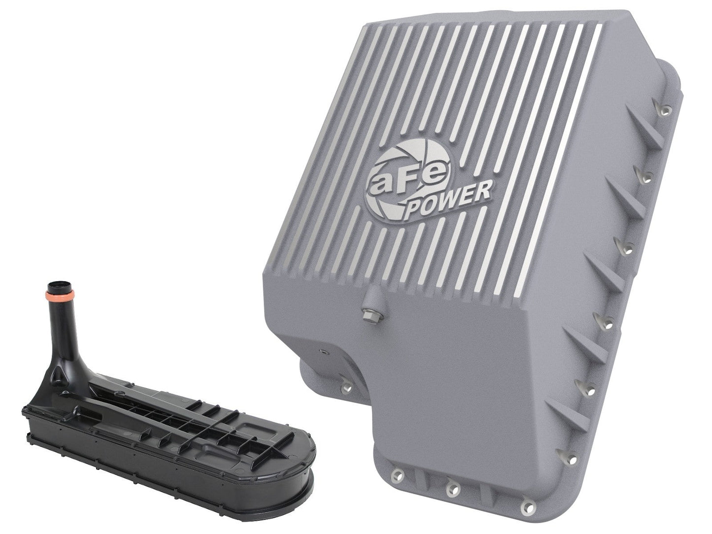 aFe POWER Street Series Transmission Pan Raw w/ Machined Fins