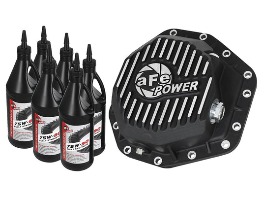 aFe POWER Pro Series Rear Differential Cover Black w/ Gear Oil