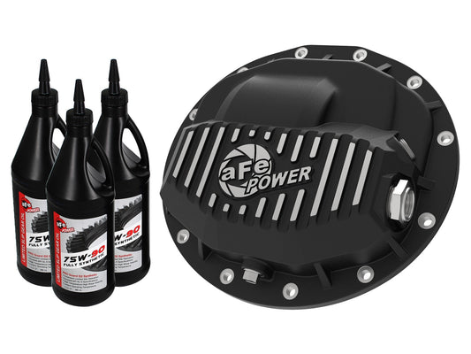 Pro Series Front Differential Cover Black w/ Machined Fins & Gear Oil