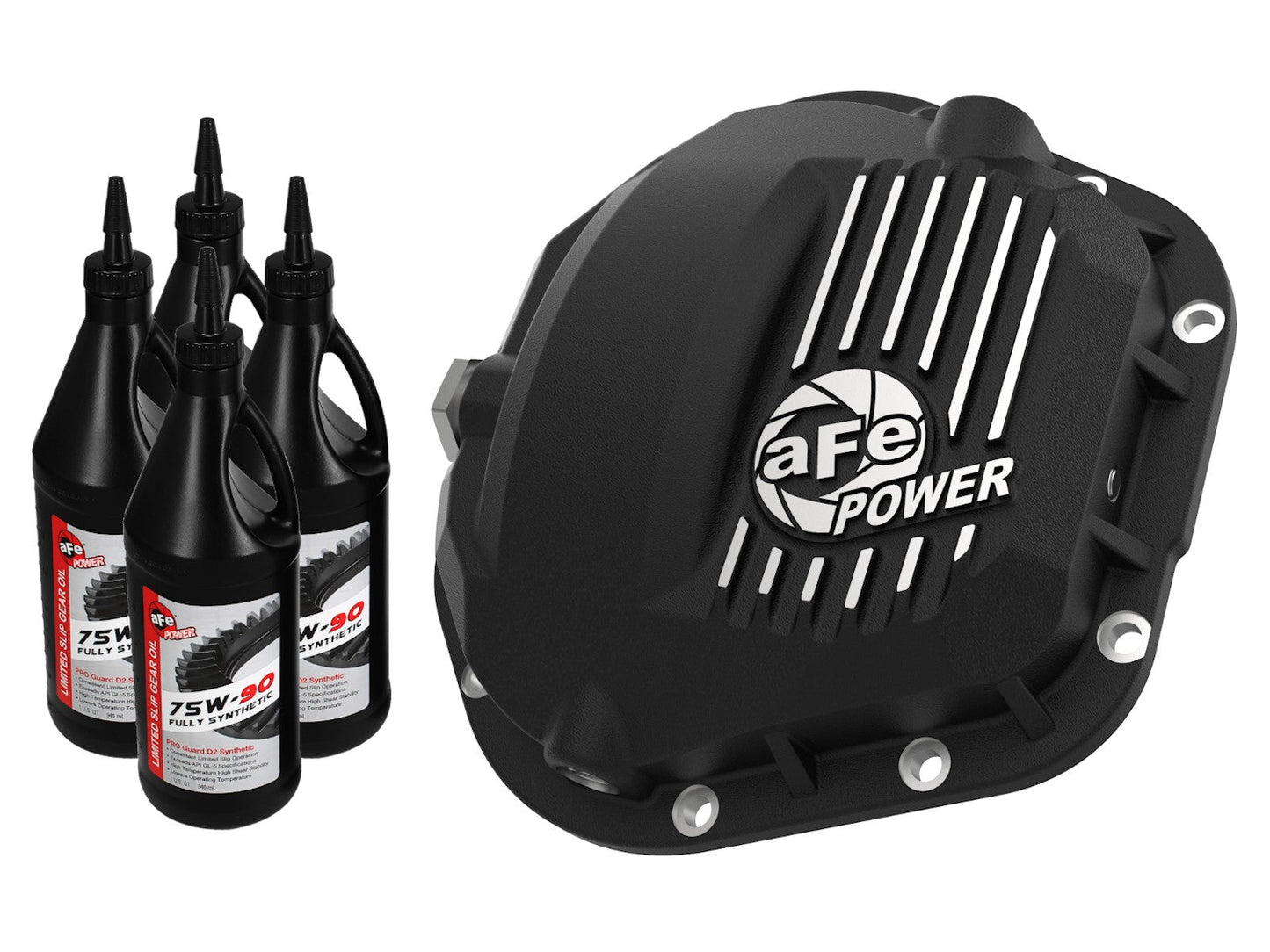 Pro Series Front Differential Cover - Machined Fins w/Gear Oil