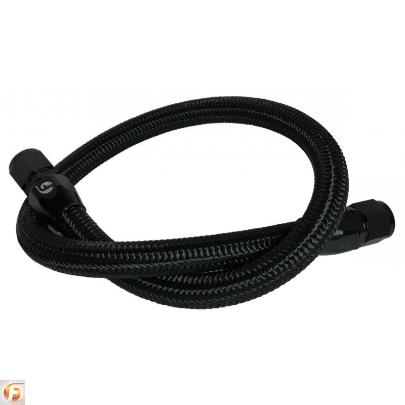 34.5 Inch Common Rail/VP44 Cummins Coolant Bypass Hose Black Nylon Braided