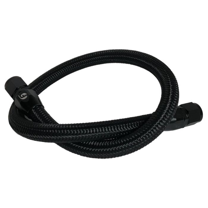 12 Valve Cummins Coolant Bypass Hose (Black Nylon Braided)